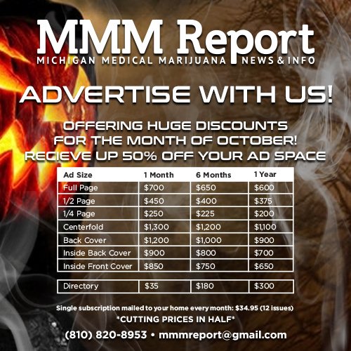 MMReportMag's tweet image. Advertise with MMM Report Magazine! HUGE DISCOUNT FOR THE MONTH OF OCTOBER, UP TO 50% OFF THE COST OF YOUR AD SPACE. Call now: 810-820-8953