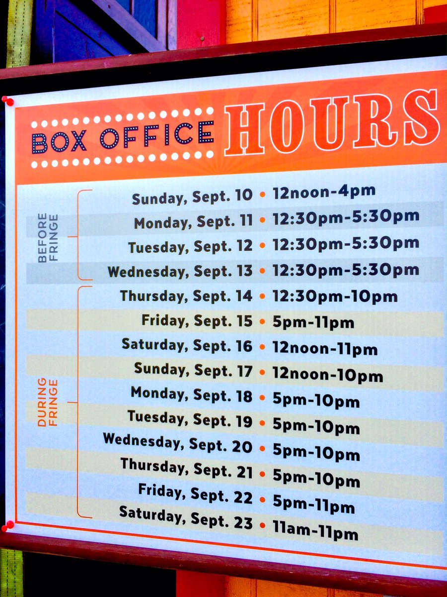 RochesterFringe's tweet photo. Today’s #Fringe Box Office open hours: 5pm-11pm. #Spiegelgarden #FringeHub #OneFringePlace corner of Main & Gibbs across #EastmanTheatre https://t.co/VEiSd8LsuP
