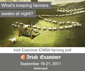 irishexaminer's tweet photo. What's keeping farmers awake at night? @irishexaminer @icmsa farming poll starts next Tuesday, Sept 19. #iefarmpoll https://t.co/u6BZdMjuVN https://t.co/VNJgQGWv0x