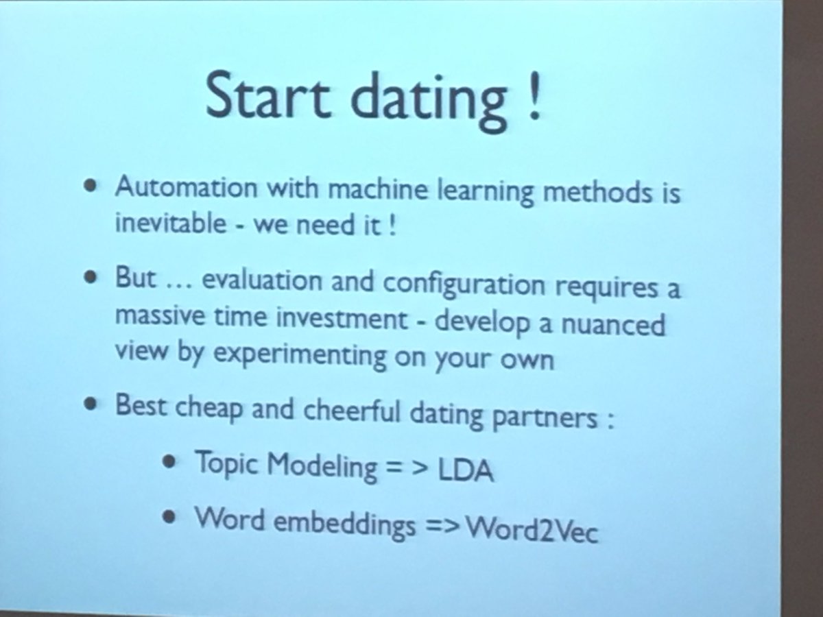 AnnaSexton100's tweet photo. Van Hooland: How to start applying machine learning in archival contexts: #8dlm https://t.co/qVvj95IPE4