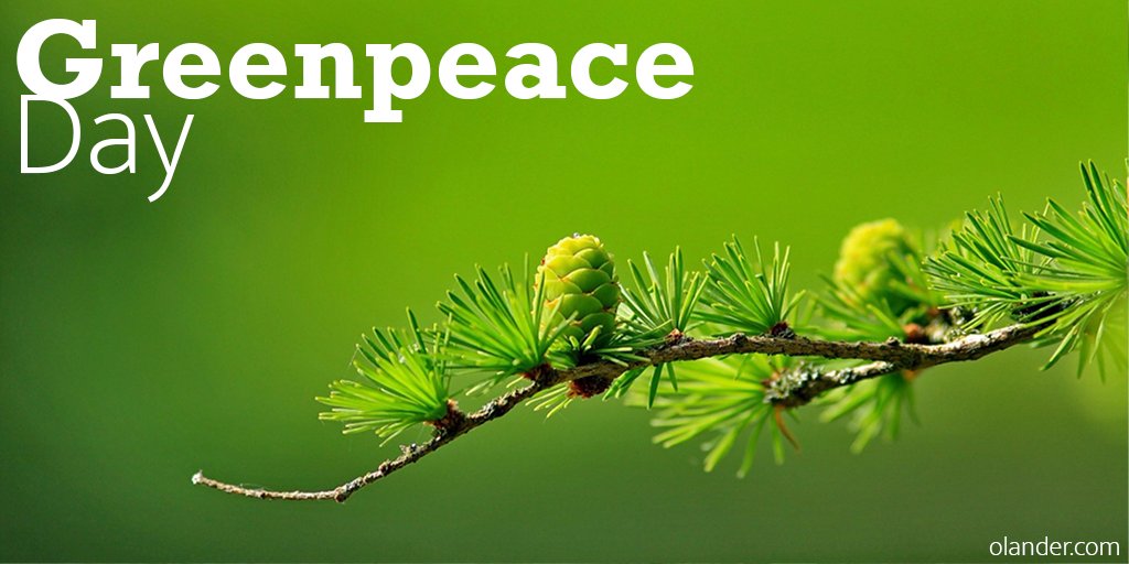 Olander proudly supports #greenpeaceday ! Each of us is responsible for taking care of our planet 🌎 #OlanderProud