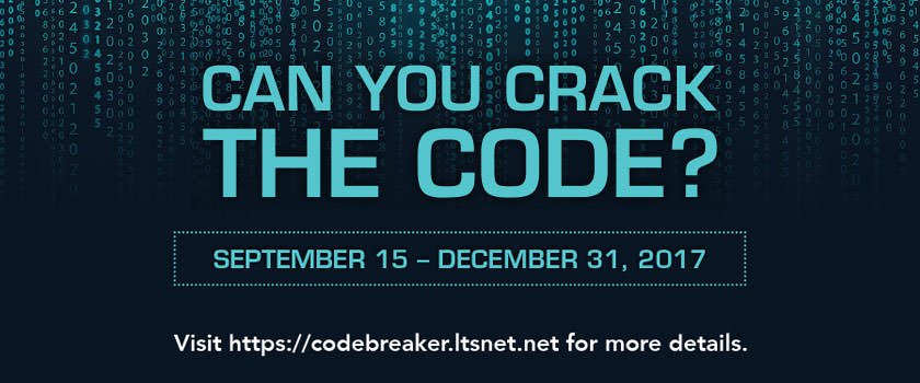 NSAGov's tweet image. The #NSA Codebreaker Challenge is back! Crack codes, track your school's progress, &amp;amp; discover what it takes to win! bit.ly/2f1ald8