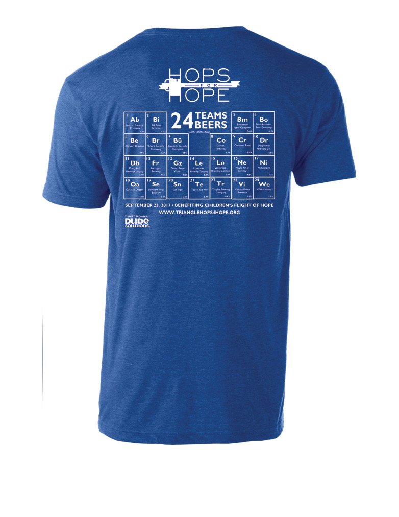 Hops_For_Hope's tweet photo. Here's a sneak peak of this year's T-shirt design! Pick yours up at the event for just $20, proceeds benefit @FlightofHope! #nccraftbeer https://t.co/eYj9MS8liL