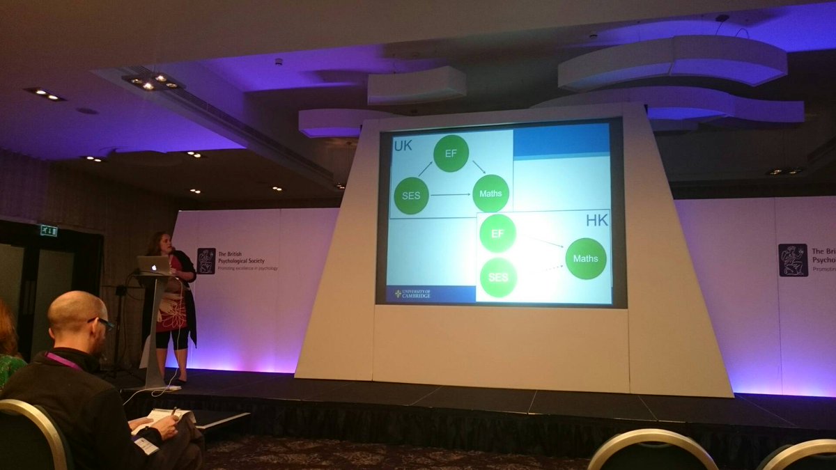 lucycragg's tweet image. Both @EmBlakey and @elle_phd show EF mediates link between SES and maths outcomes in UK @BPSDevSection #dev2017