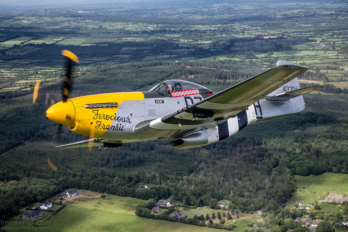 From the archive: Frankie meets Frankie... Another item ticked off the #bucketlist. @humrv7 <a href="/Nigellamb/">Nigel Lamb</a> #p51 #mustang <a href="/FFrankieP51/">Ferocious Frankie</a> #airtoair