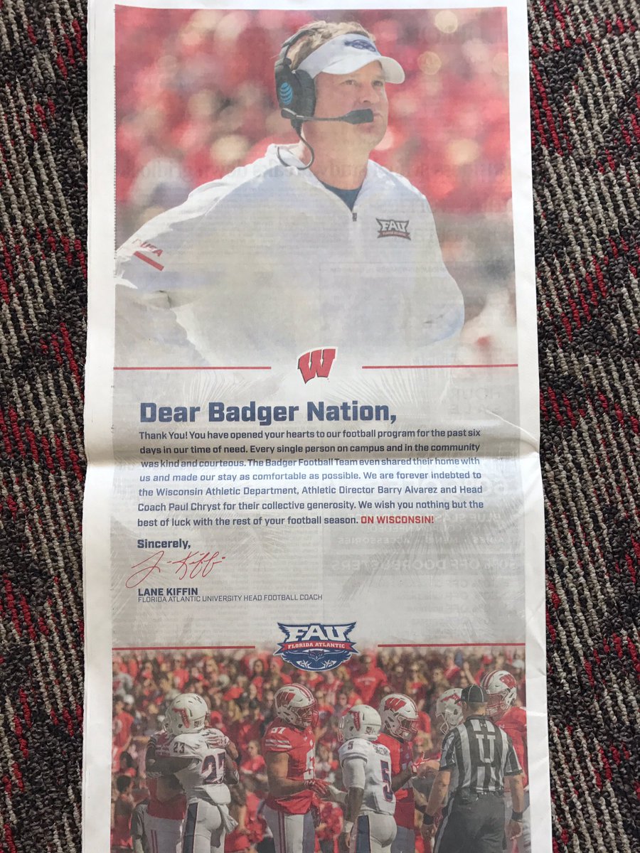 Wisconsin Football tweet media