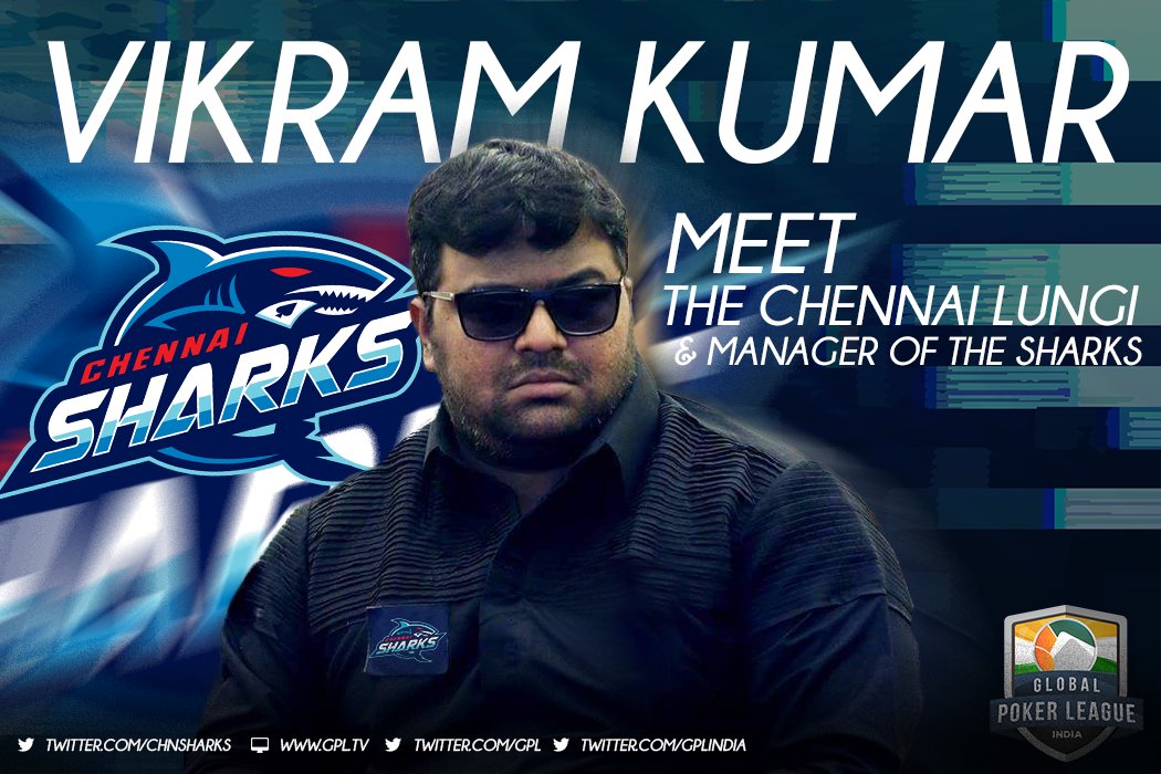 GPLIndia's tweet photo. 🇮🇳♣️ | Meet Vikram Kumar, the Chennai Lungi &amp; Manager of the #GPLIndia Chennai Sharks @CHNSharks https://t.co/ECpzQ20xd4