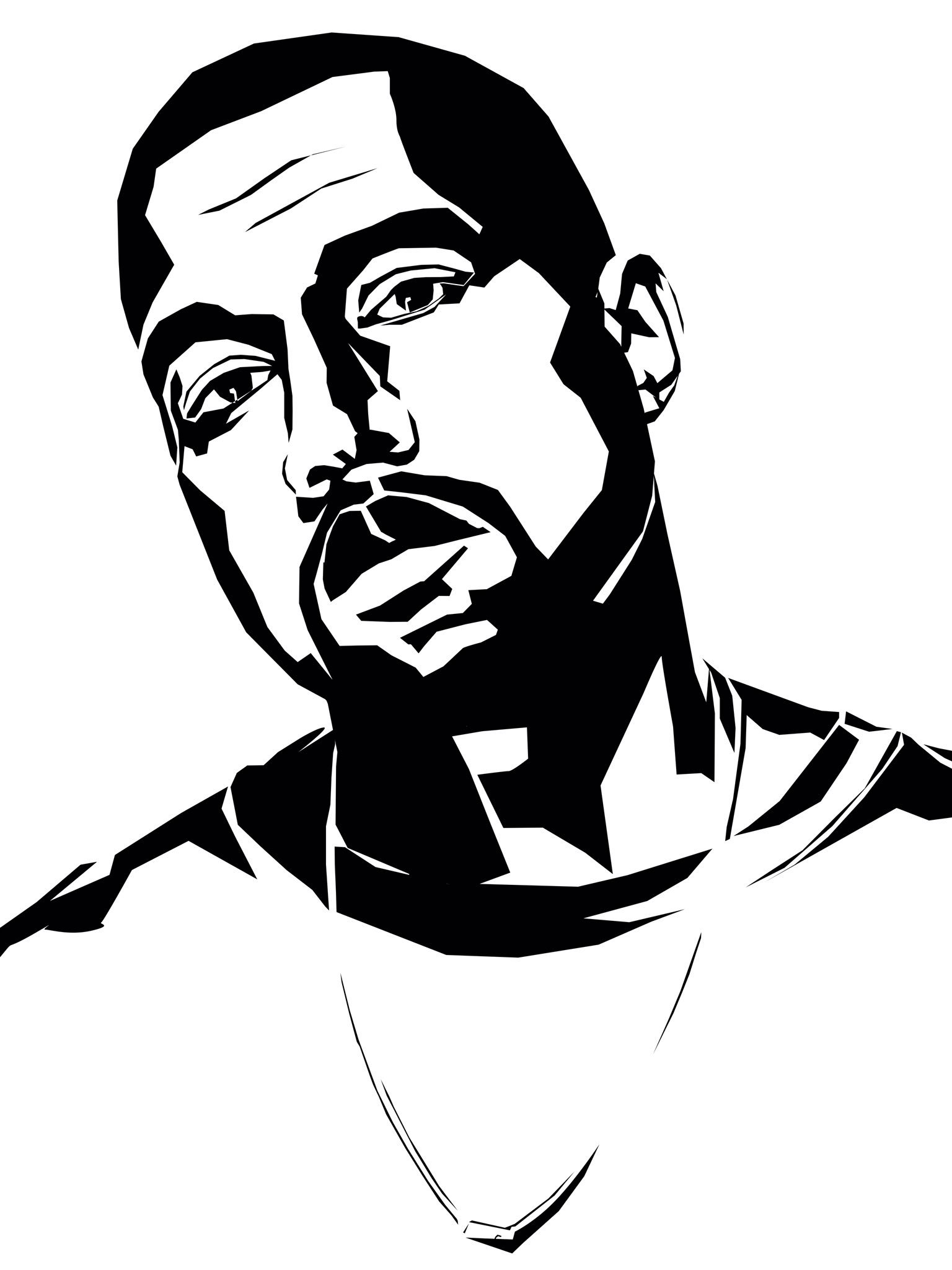 kanye west line drawing