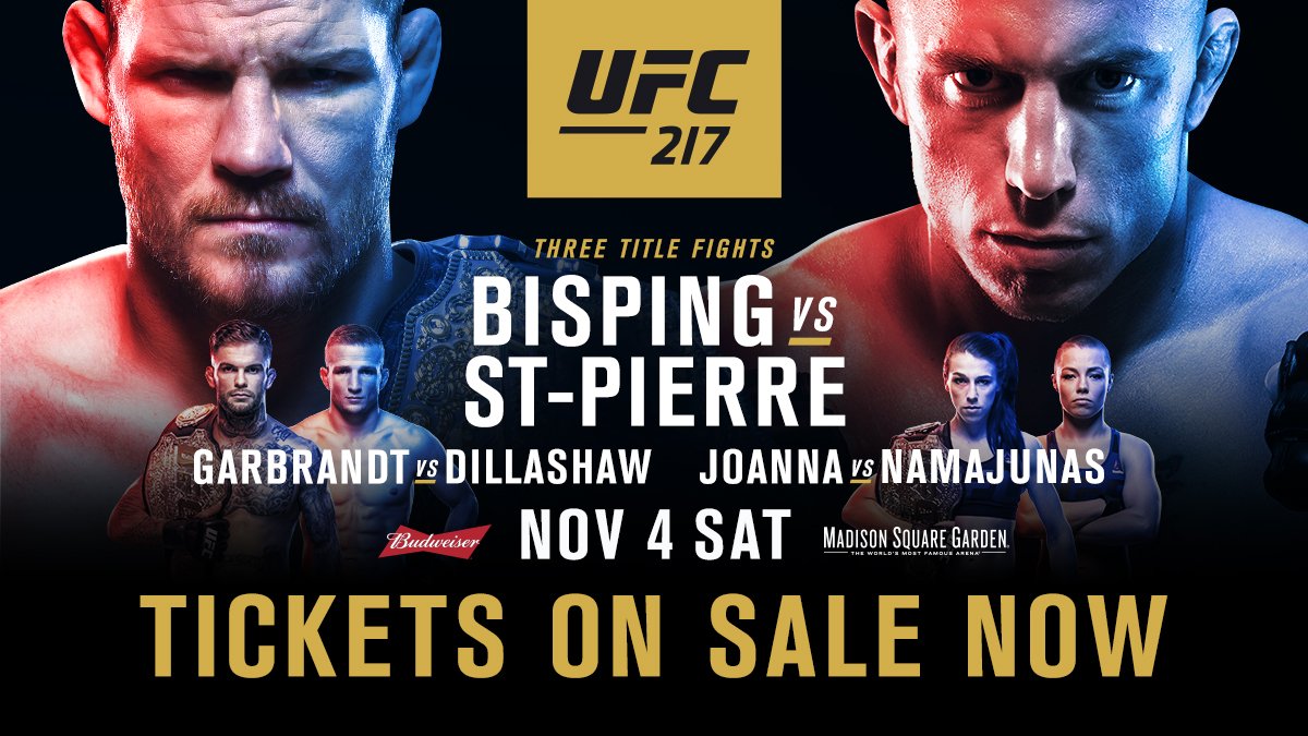 ufc's tweet photo. READY? SET?

#UFC217 tickets are on sale NOW

GO! 🎟 https://t.co/SQYtbvxa1i https://t.co/GfGr70G5jY
