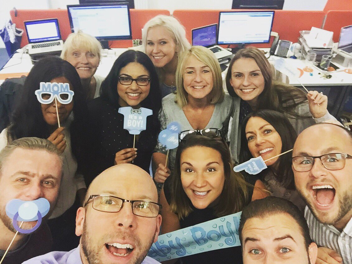 VickycBrown's tweet photo. Words cannot describe how much I'm going to miss this lot @Adgen_UK 😍 #workfamily #maternityleave https://t.co/MsmbJFag64