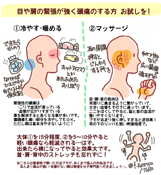 頭痛薬を飲む前に？頭痛に悩まされている人はまずこれを試してみて！