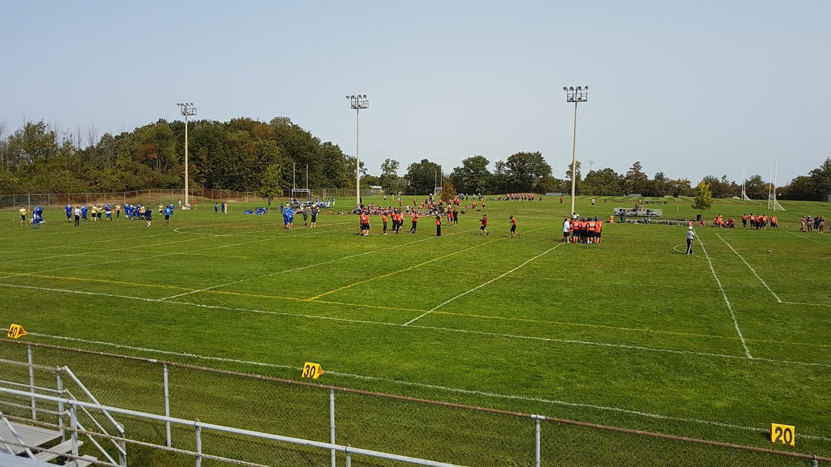 HWDSB_athletics's tweet photo. We're back! @OP_HWDSB convenes a football jamboree while field hockey is at @McMasterSports for a tournament.  Sport season underway! @HWDSB https://t.co/wkSePYba00