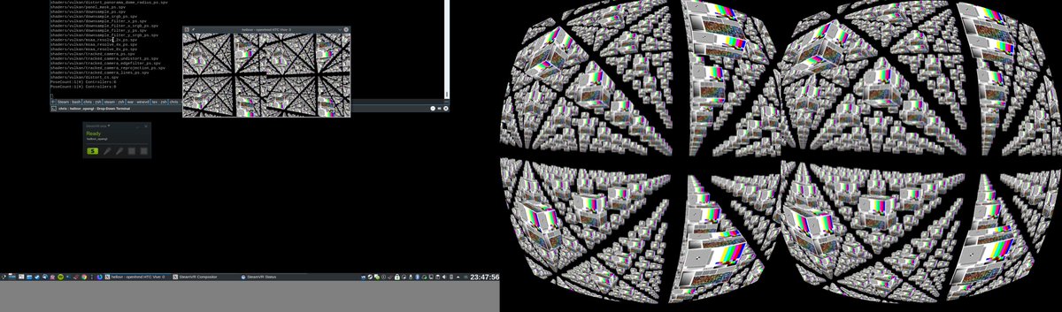 haagch42's tweet image. Turns out the distortion code I translated from the #OpenHMD shader worked, just needed the (not ideal) values from github.com/OpenHMD/OpenHM…