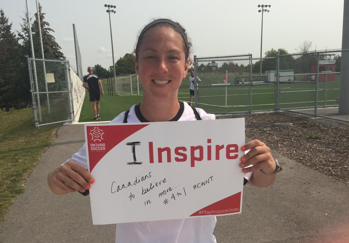 OntarioIsSoccer's tweet photo. .@cmoscato4 has been inspiring Canadians with her play and will continue to do so with her coaching. Thank you! #PlayInspireUnite. https://t.co/leYZjk74KK