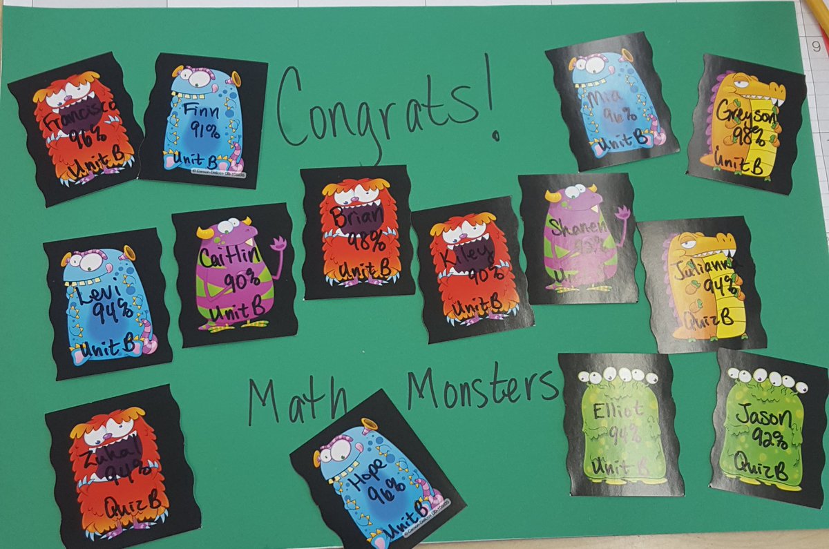 RazorMath's tweet image. Another great job Algebra 2!  14 A&apos;s on the quiz Wednesday.  Keep up the awesome work!  #MathMonsters