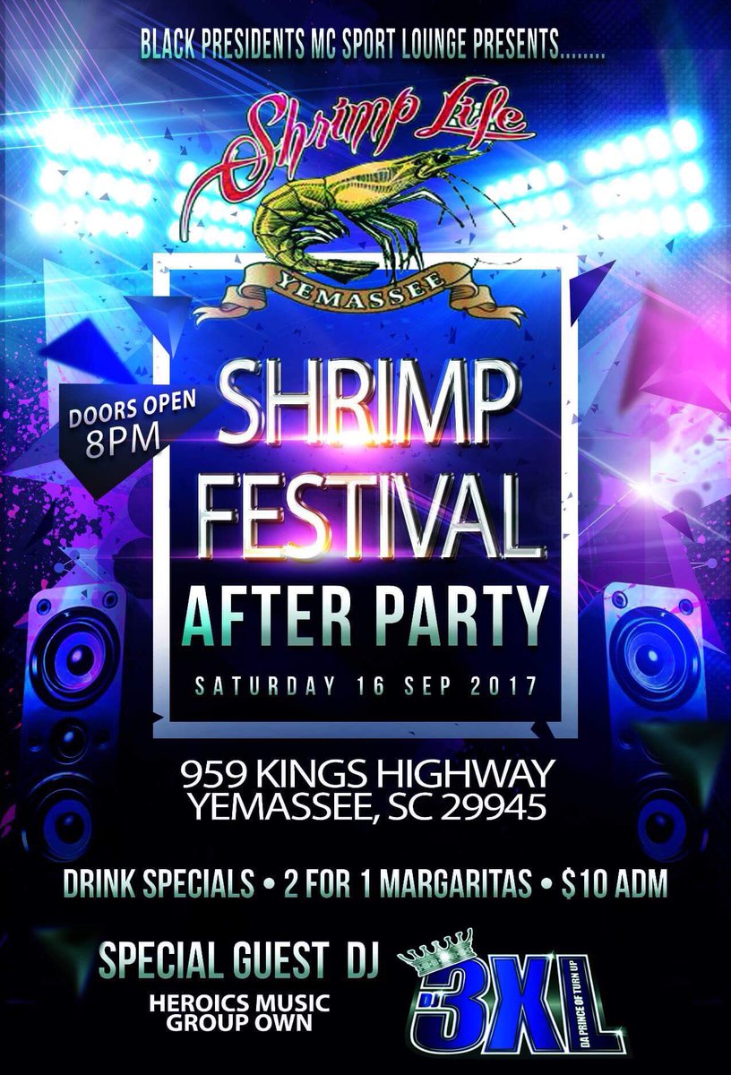 DJ_3XL's tweet photo. The Prince 👑 is back in Yemassee, SC for the Shrimp 🍤 Festival after party 🎉 #DAPRINCEOFTURNUP #HeroicsFool https://t.co/PcR4jFbMQW