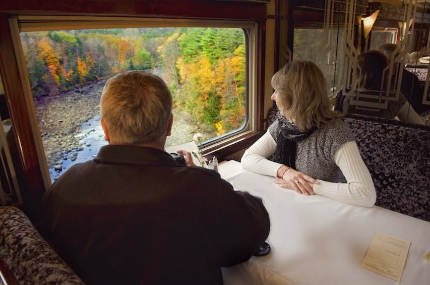 SNCRail's tweet photo. F'ALL ABOARD! 🍁Take a trip on the Hudson Explorer and enjoy a scenic journey in vintage rail cars!  #RideTheSNc @VisitSaratogaNY https://t.co/zTuMJVoOm3