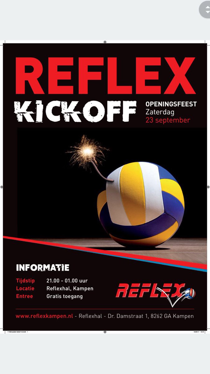 Het openingsfeest komt eraan! Dat is maar goed ook want het volleybalseizoen kan natuurlijk niet starten zonder traditionele Reflex feest!