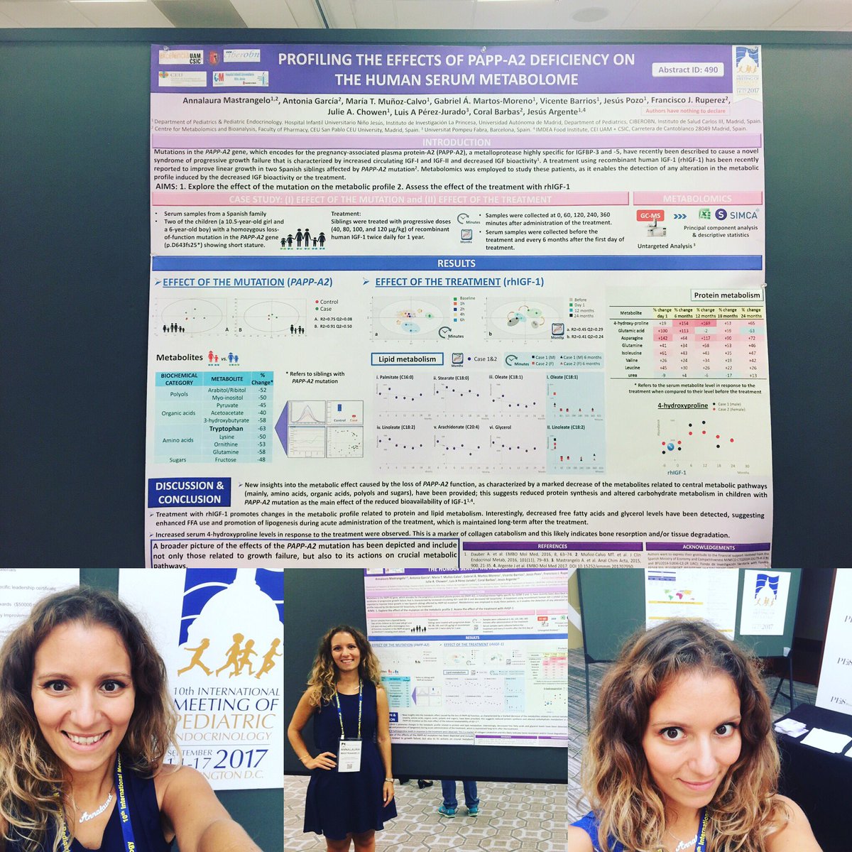 Profiling the effects of PAPP-A2 deficiency by #metabolomics. #Poster session at the #IMPE2017 #gcms #new #insights #GeneMutation