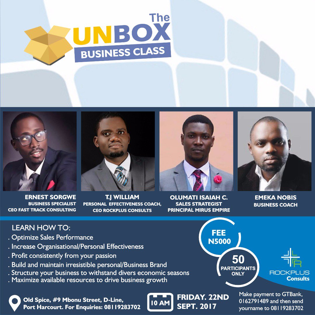 mrtjwilliam's tweet photo. Get #Unboxed...Give your business that leap...Use information on the flier 
#AddictedToExcellence https://t.co/WeBoN3Ka7K