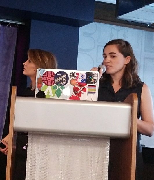 IsCool's tweet image. Watching @rachelanneorr of @thelilynews at #contrarycon