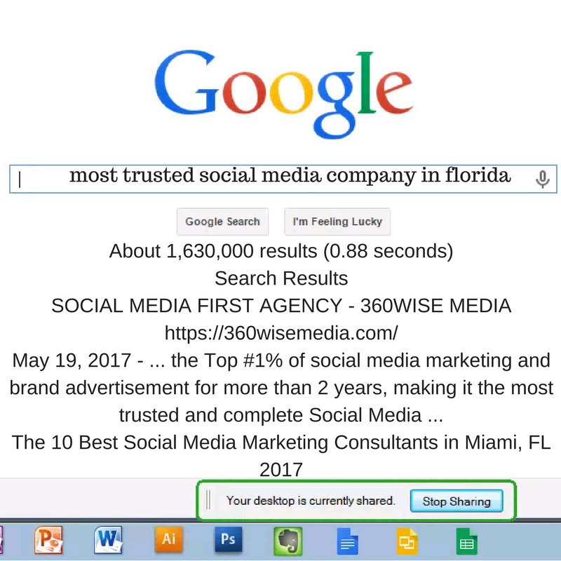 SantosHigman's tweet photo. RT @Iam360WISE 📡WHO IS THE MOST TRUSTED #SocialMedia COMPANY IN #FLORIDA?  #360WiseMedia !!! Thanks For All Your Support #GooglePartner 📲 https://t.co/o22s1TxfDB