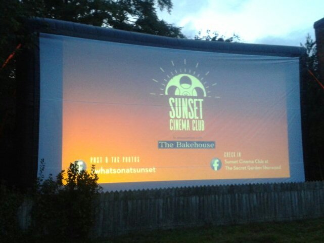 Set up ready for another sellout screening from <a href="/SunsetCinemaUK/">SunsetCinemaClub</a>. The Neverending Story cometh. #Scalarama2017