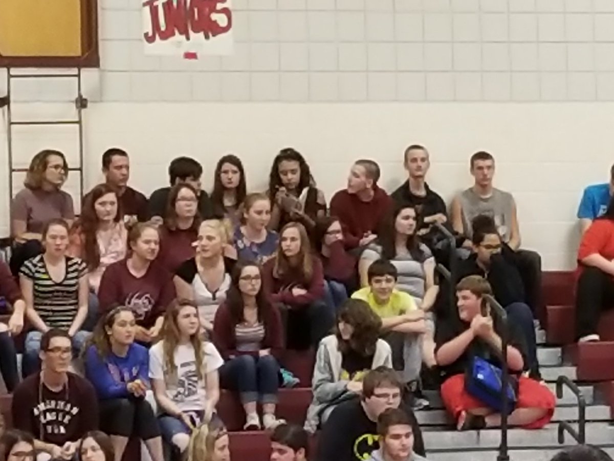 OMCSJrClass's tweet image. Just a few of the Jr class at the homecoming pep rally! #OMclassof2019