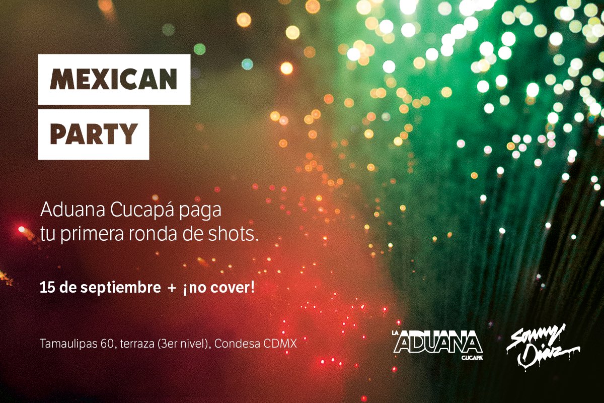 ¡Lánzate a Sonny para celebrar a México!.

La primera ronda de shots es gratis ⚡️