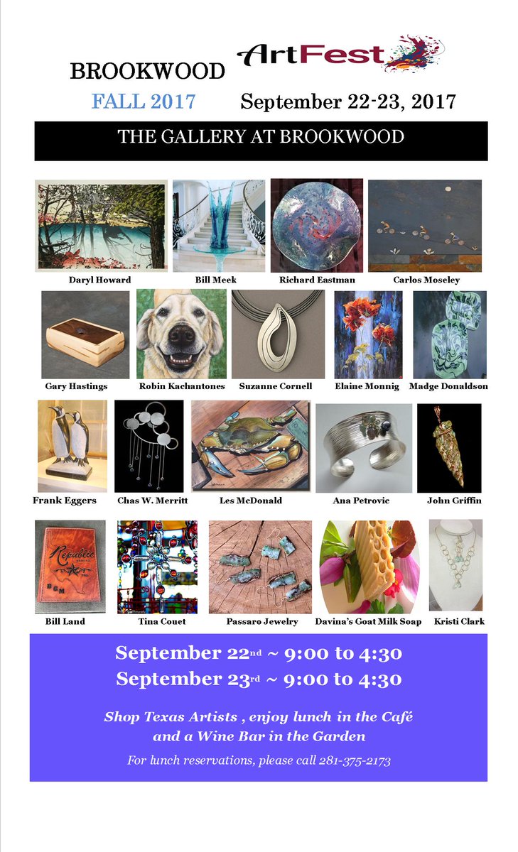ART_BROOKWOOD's tweet photo. There's no better time and place to support our local artists than at this months' Art Fest at Brookwood. Help us  by sharing our event! https://t.co/50d1dZTsuk