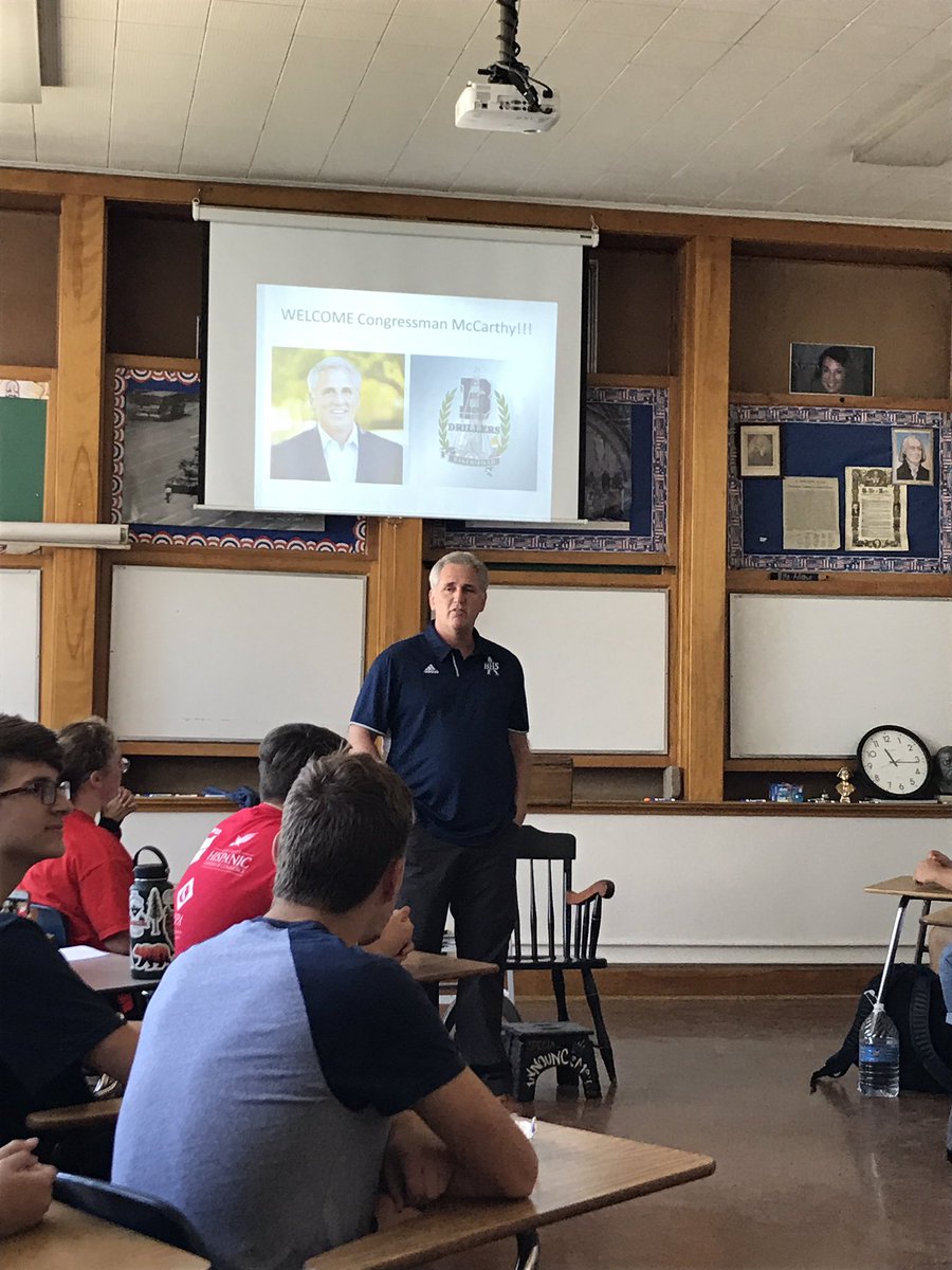 JeremyAdams6's tweet image. Thx to @GOPLeader for coming to @BHSDrillers AP Government students today and answering all their questions!!