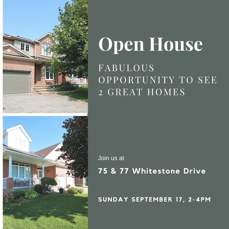 Your chance to view two beautiful homes in #CentralPark this SUN. SEPT 17th 2-4PM. 75 & 77 Whitestone Dr. #openhouseottawa #OttawaRealEstate