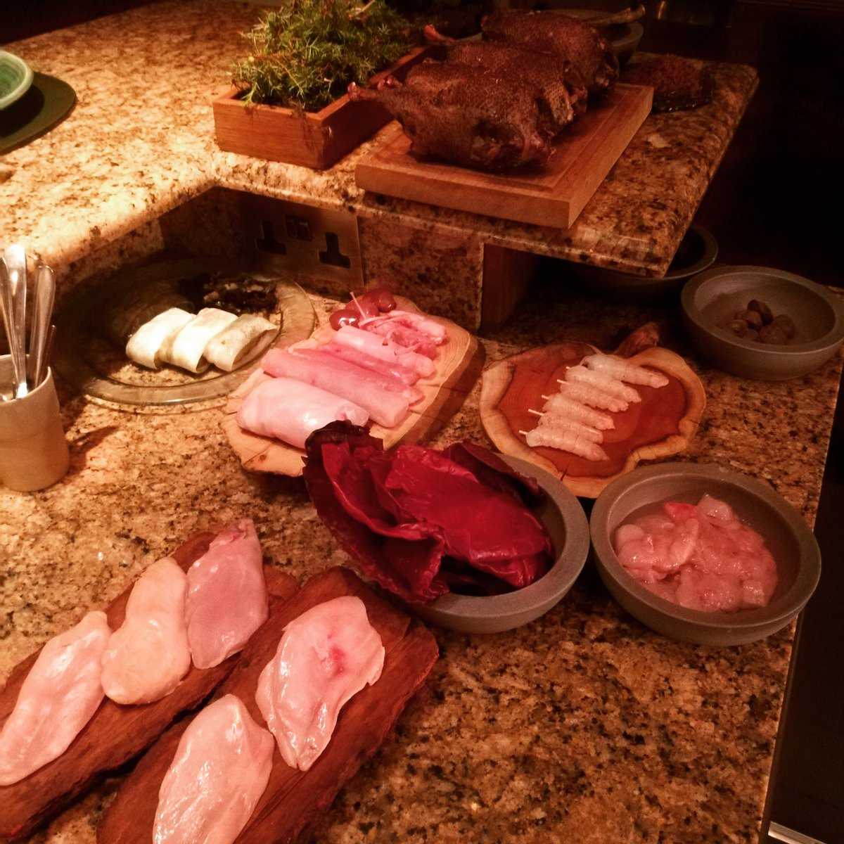 Dinner is on the pass in F.D.K #fera #developmentkitchen #grouse #prawn #partridge  #farmtofera <a href="/mjstar88/">Matthew Starling</a> <a href="/PaulLobbanChef/">Paul Lobban</a> <a href="/ClaridgesHotel/">Claridge’s</a>