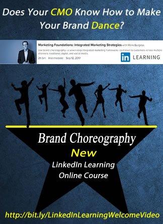 Does Your CMO Know How to Make Your Brand Dance?   New LinkedIn Learning Online Course: IMC #Marketing by <a href="/mnburgess/">Mark Burgess</a> bit.ly/2f6lX2e