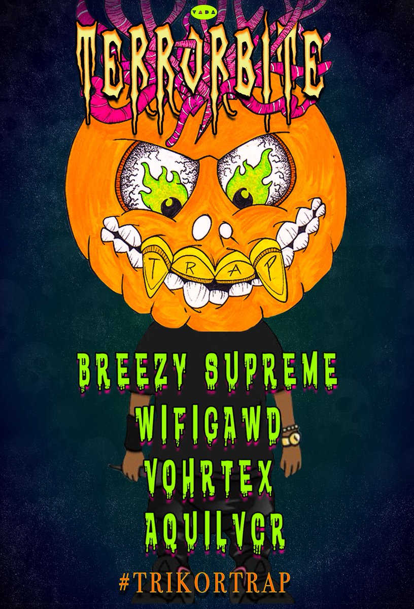 vadavici's tweet photo. Friday 10/27 for #halloween17 we comin up from the underground‼️
#terrorbite #trikortrap #hiphop #trapgoth #baltimore #dmv #somd #vadavici https://t.co/fWP6HFzYmR