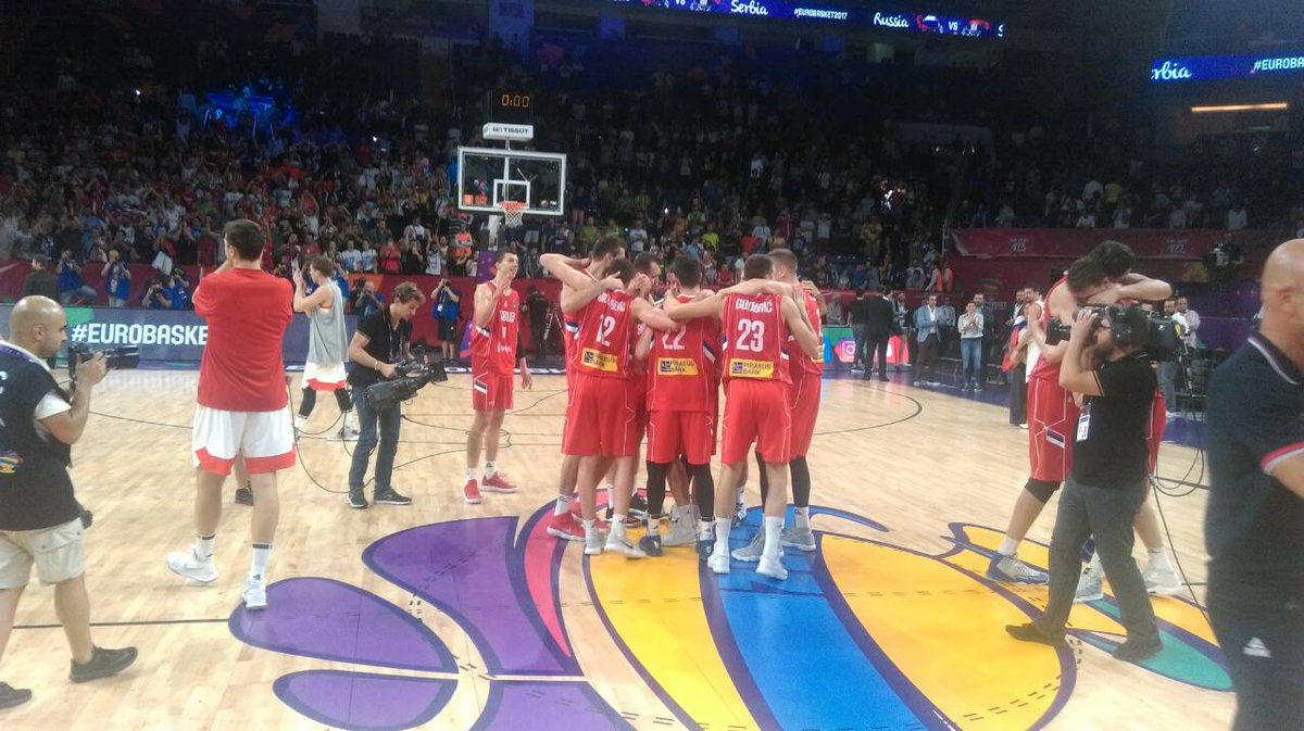 SRBIJA JE U FINALU EVROPSKOG PRVENSTVA U ISTANBULU! Velika pobeda protiv Rusije 87:79! Za zlato protiv Slovenije!SRBIJAAAA!#EuroBasket2017