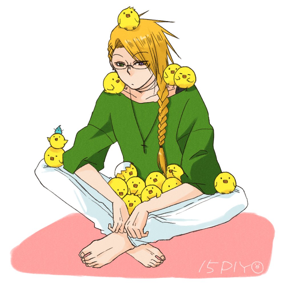 ふぁぼの数だけ自分の好きなキャラクターにひよこ乗せる