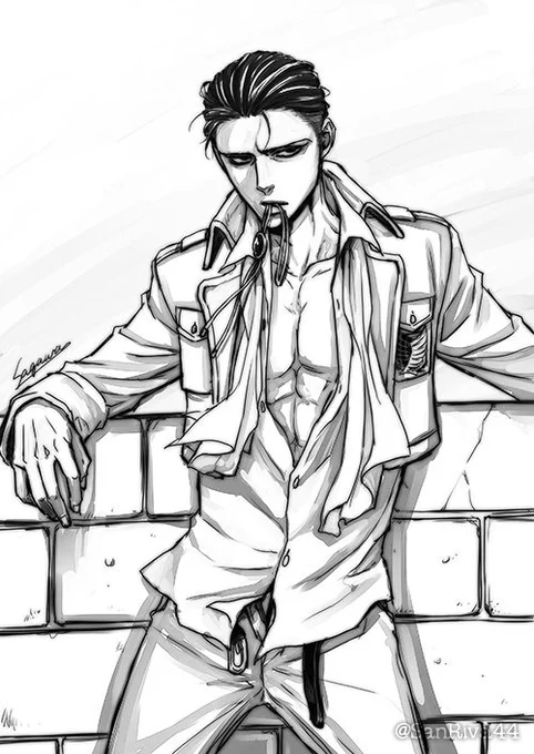 寝付けなかったので便乗して過去絵を掘り起こし。意外とまともなリヴァイがなかった…;;
#お気に入りのリヴァイを再度アップするタグ 