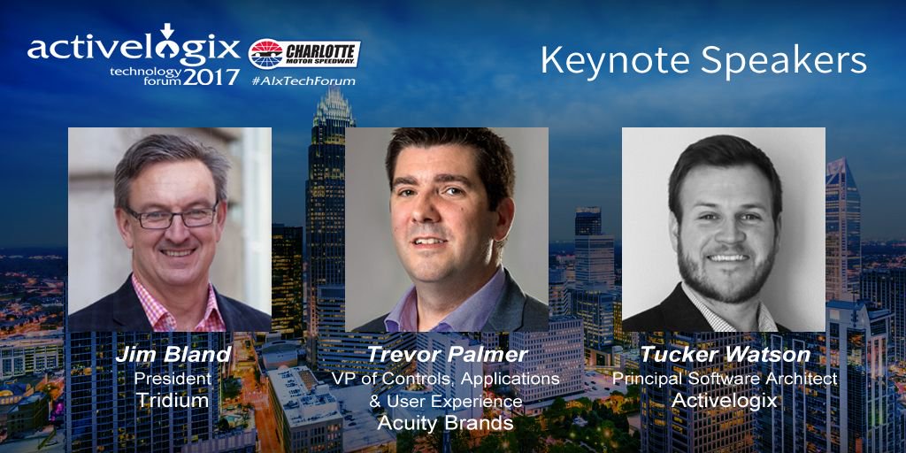 activelogix's tweet image. We&apos;ve got great Keynote Speakers at #ALXTechForum2017. Meet @jimbland @TridiumInc , Trevor Palmer @AcuityBrands &amp;amp; our own Tucker Watson