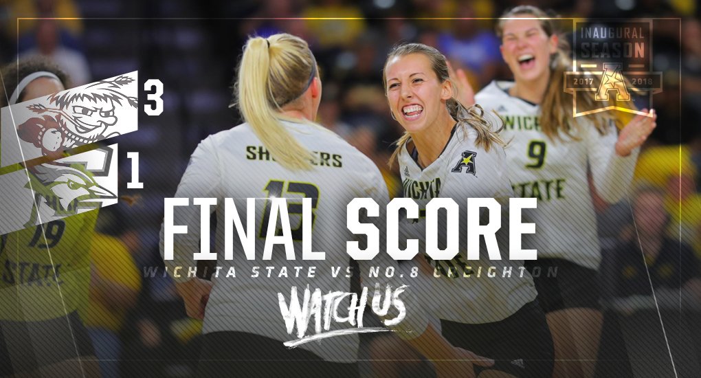 Bye bye, birdie!

<a href="/GoShockersVB/">Wichita State Volleyball</a> opens at home with a 3-1 take down of No. 8 Creighton. #watchus
