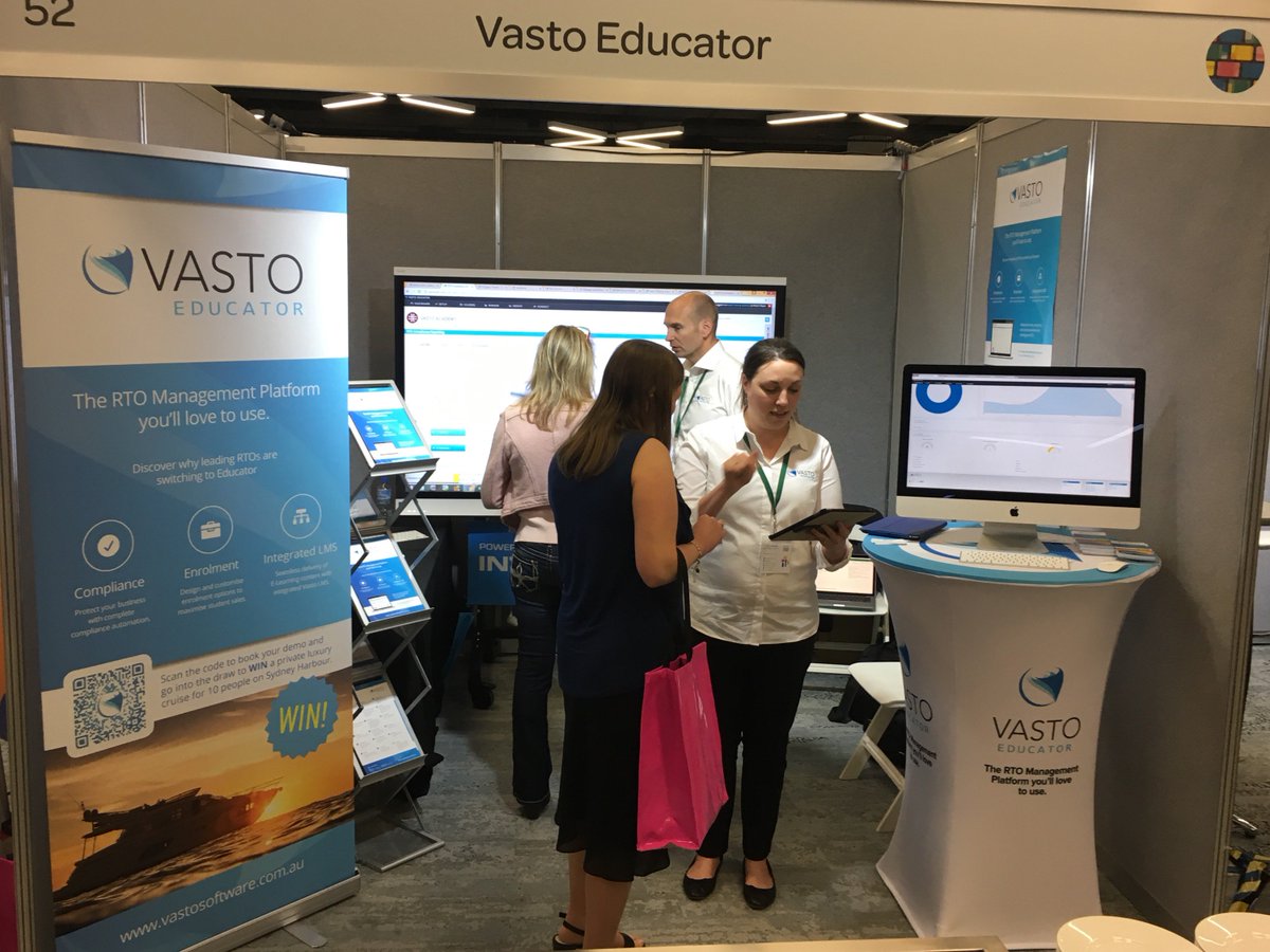 mayer_rob's tweet photo. A great time was had by the Vasto team at #2017NVC introducing Vasto Educator to RTOs. Many thanks @velgtraining for a professional event. https://t.co/brKEhjIAXG