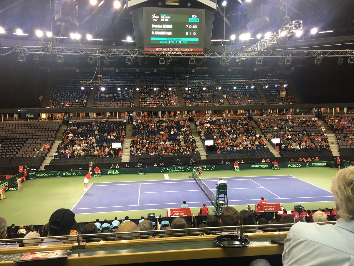BBengert's tweet photo. #GoCanada Davis Cup @Northlands. https://t.co/TZxX0XMwfC