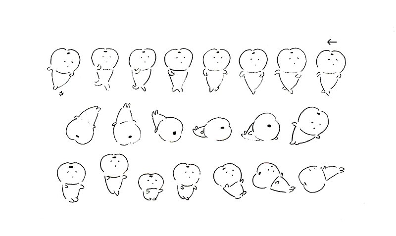 ট ইট র Minchi 虫歯ちゃん Gifアニメでこけるシーンを作ろうとしています でも上手くいかない