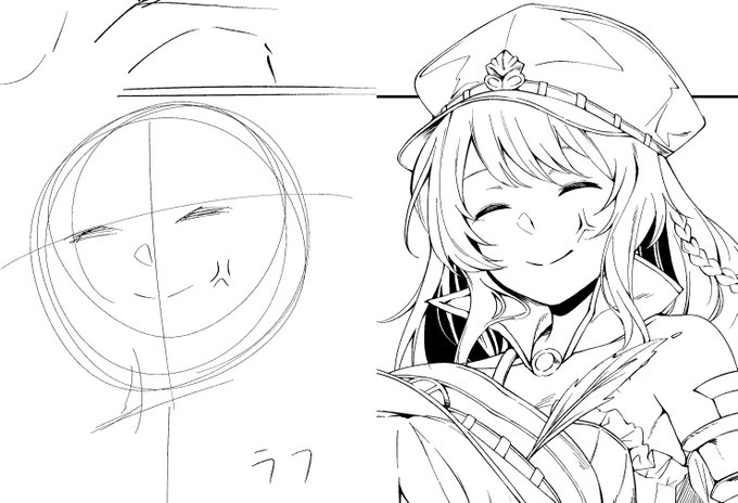 ラフを描いたら線画にします
ご参考までに( ˘ω˘) 