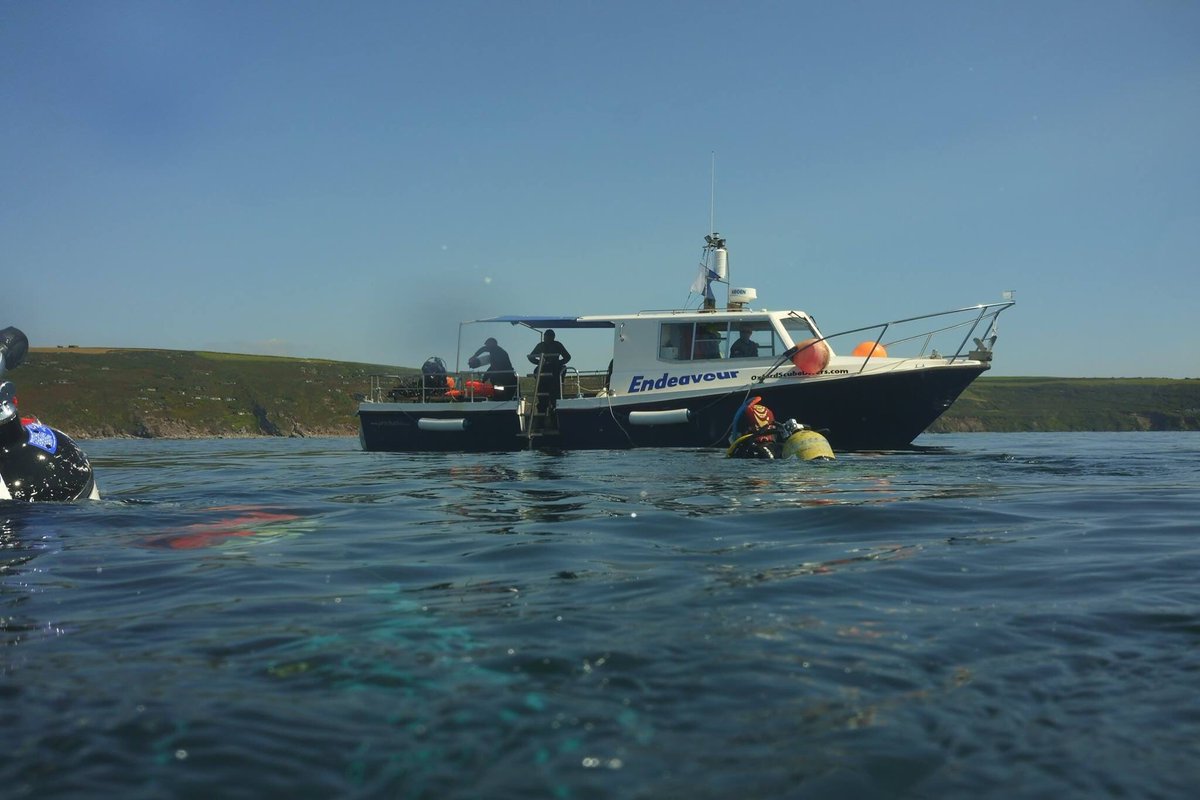 OxScubaDiveClub's tweet photo. We brought our club boat from Weymouth to Plymouth for a week of expedition diving. It was a hit! https://t.co/fvulpZjzkI