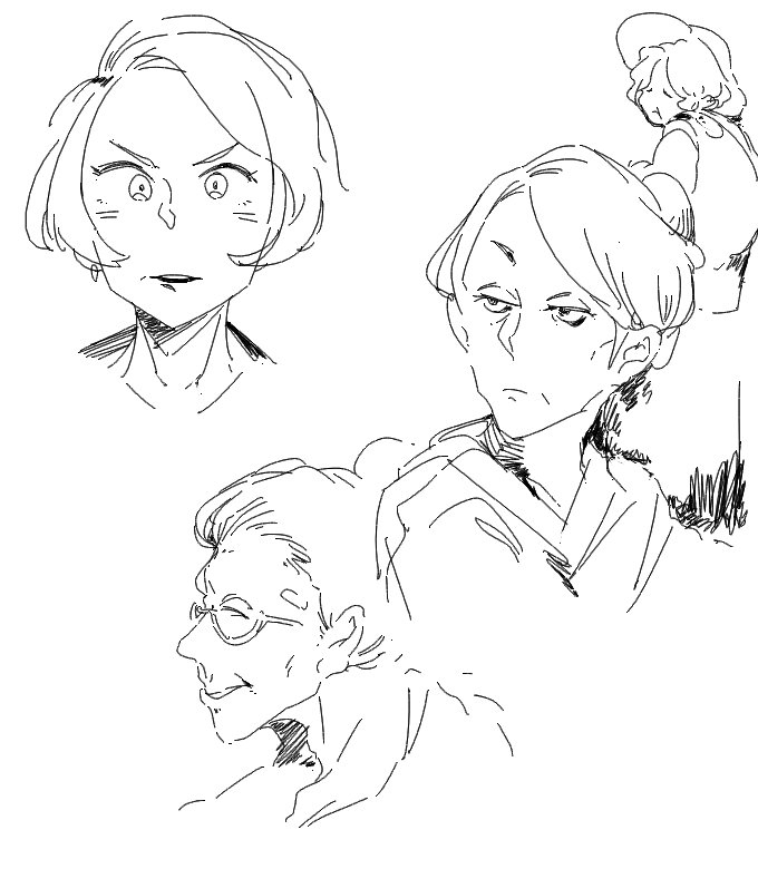 自分が年嵩のあるキャラを描くとき
結構線で鼻の影を表現することが多いんだけど
このデフォルメが一般的かどうかは、いまいち分からない… 