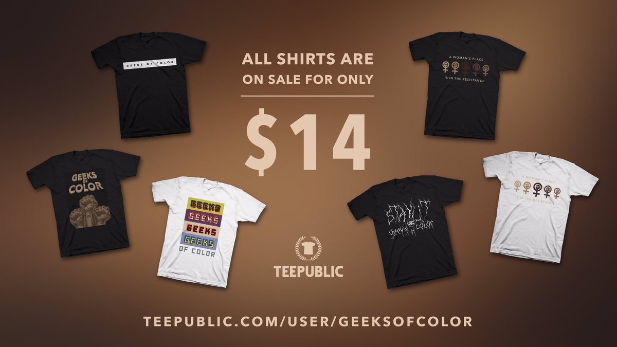 GeeksOfColor's tweet image. Our GOC shirts are on sale right now for $14! Get the GOC swag! Stay lit 🔥bit.ly/2wh8gEF
