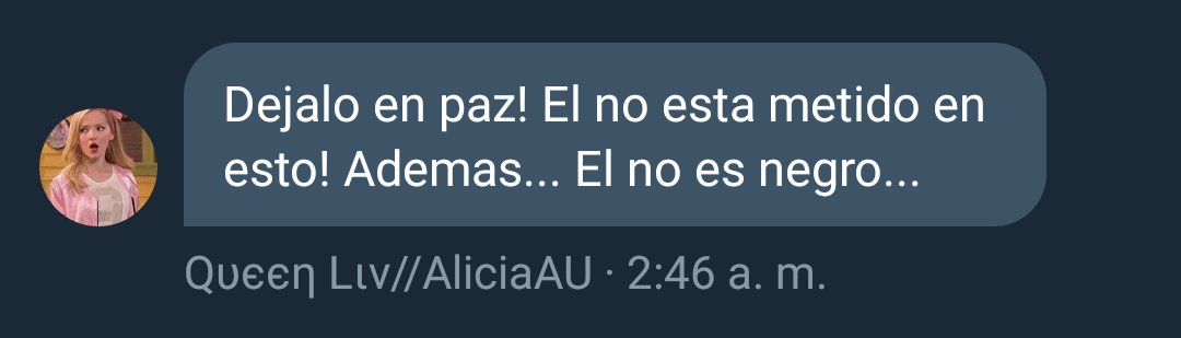 No se vosotros, pero el racismo en esta chica es grande.