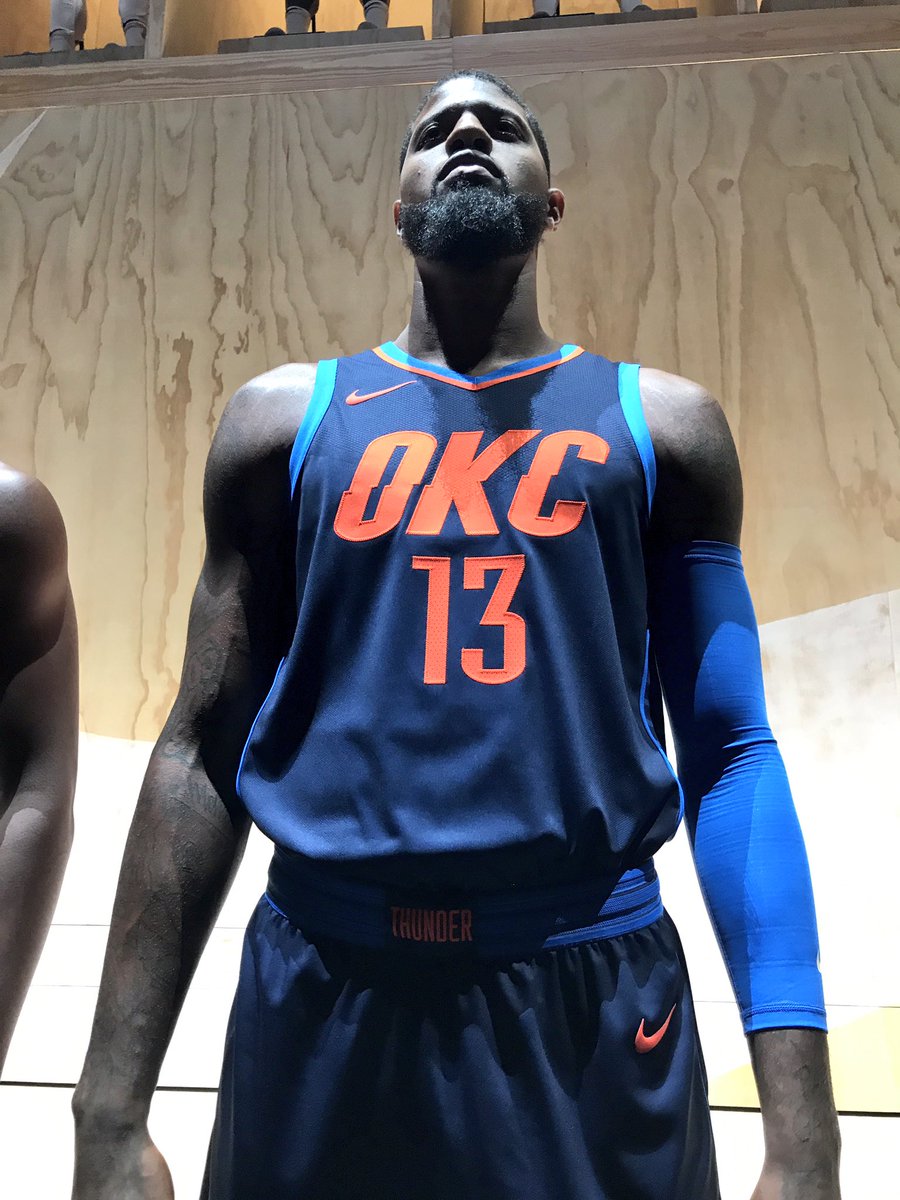 OKC THUNDER on X: OKC. Big & Bold. Sunset on Navy. Get ready  #LoudCity. Here's our 3rd uni for 17-18. Statement Edition. #NikexNBA   / X