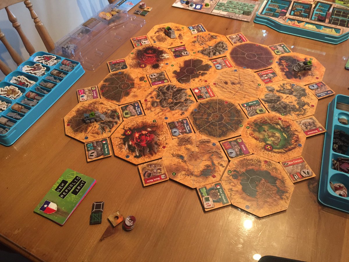 game_shelf's tweet photo. @jordhiebert Prepared for games tomorrow #WastelandExpress @Pandasaurusgame #TableHog https://t.co/8HoMqdfCmu